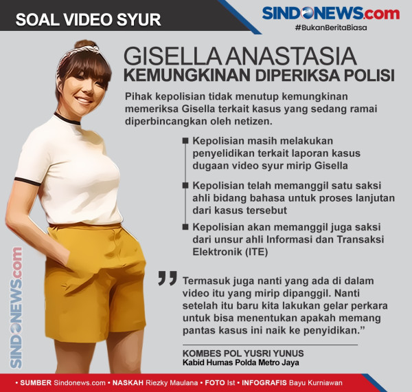 Hari Ini Gisel Bakal Diperiksa Polisi Terkait Video Syur Mirip Dirinya