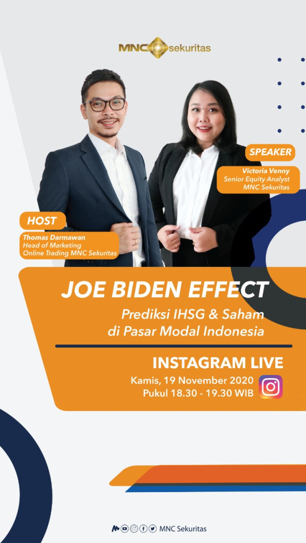 Simak Instagram Live MNC Sekuritas Malam Ini Pukul 18.30: Tips Investasi Saham Pasca Joe Biden Menangi Pilpres AS