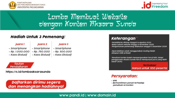 Antusias Tinggi, Lomba Bikin Website Beraksara Sunda Diperpanjang