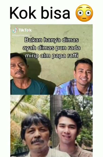 Raffi Ahmad Kaget Wajah Ayahnya Juga Mirip Ayah Dimas Ramadhan, sang Kembaran