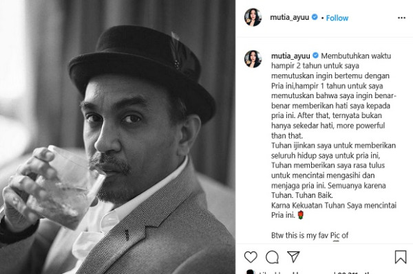 Posting Foto Mendiang Glenn Fredly, Mutia Ayu Cerita Kisah Cintanya