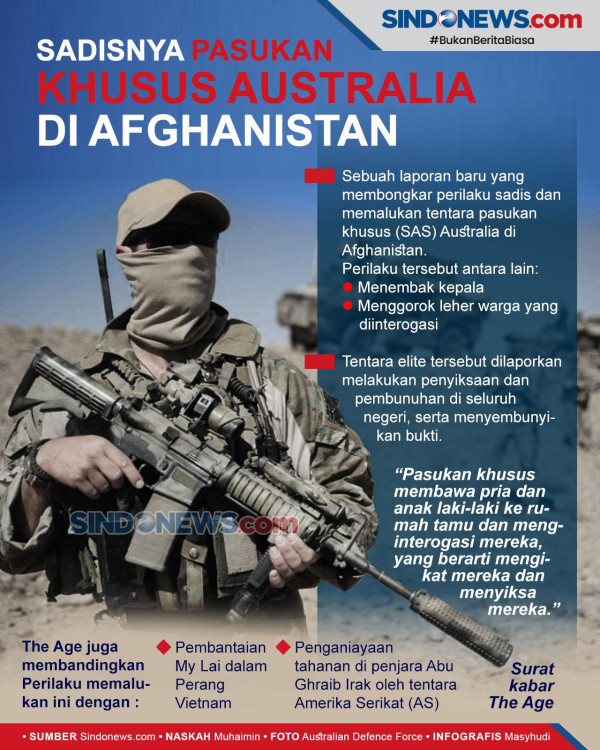 Australia Pecat Tentara yang Terlibat Pembunuhan Warga Sipil Afghanistan