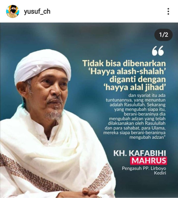 Viral Azan Seruan Jihad, Pengasuh Lirboyo: Beraninya Ubah Azan Rasulullah