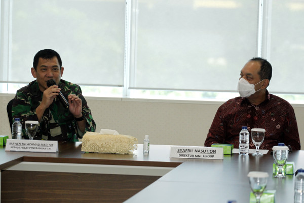 Bangun Sinergitas, Kapuspen TNI Kunjungi Redaksi MNC Group