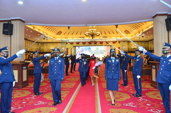 KSAU Pimpin Upacara Wisuda Purnawira Pati TNI AU