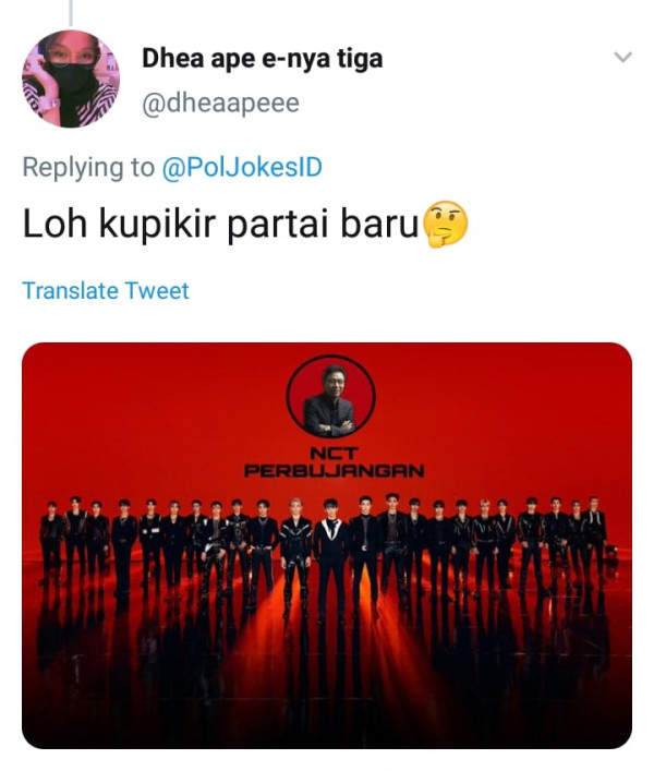 Punya 23 Member, NCT Jadi Korban Meme Partai Politik, Jennie BLACKPINK ikut Tersangkut