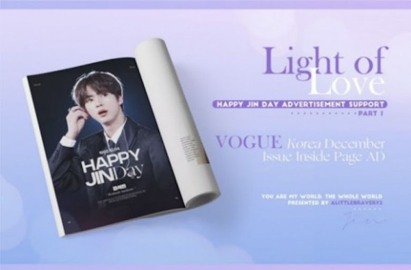 Jin BTS Ulang Tahun, Penggemar Siapkan Iklan di Mana-mana, Termasuk di YouTube Indonesia