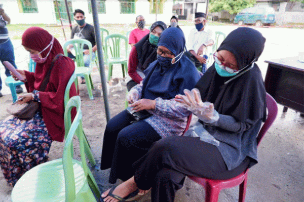 Penerapan Protokol Kesehatan di TPS Pilwalkot Makassar