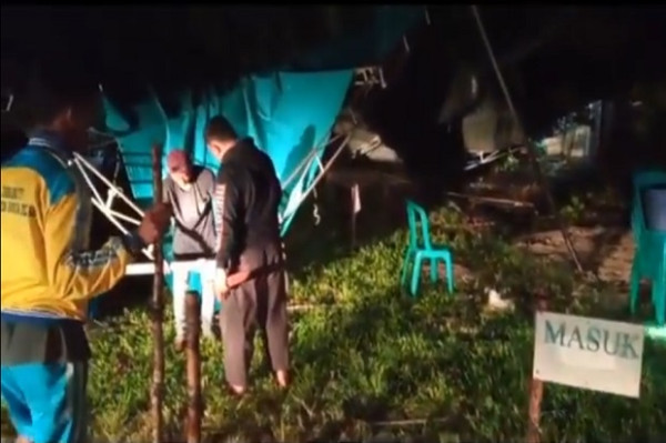 Puluhan TPS di Bangka Selatan Rusak Dihantam Angin Kencang