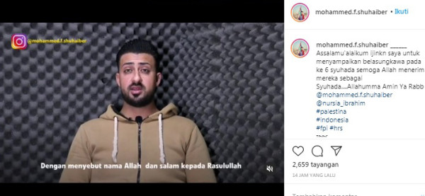 Pemuda Palestina Ini Berduka Atas Kematian 6 Anggota FPI