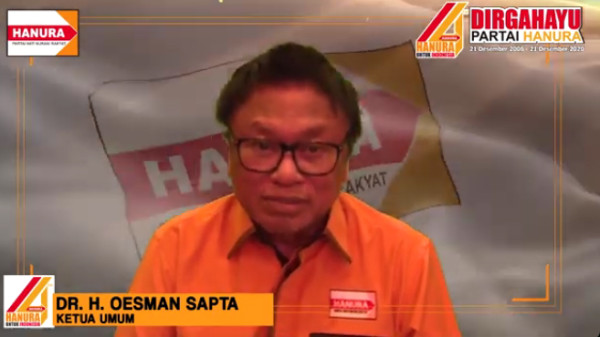 HUT Hanura, OSO Ajak Kader Doakan Pejuang Kemanusiaan Covid-19