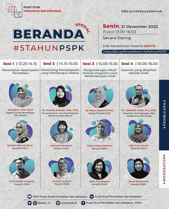 Webinar PSPK: Orientasi Belajar Harusnya Bukan Sekadar Mengejar Nilai