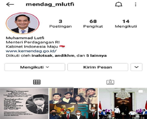 Mendag Lutfi Mulai Ikuti 'Sepak Terjang' Dua Sohibnya