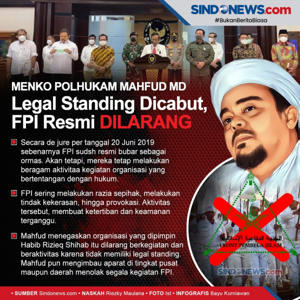 FPI Dibubarkan, Amnesty Internasional: Makin Menggerus Kebebasan Sipil