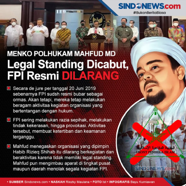 FPI Dibubarkan, Ini 7 Poin Pertimbangan Pemerintah