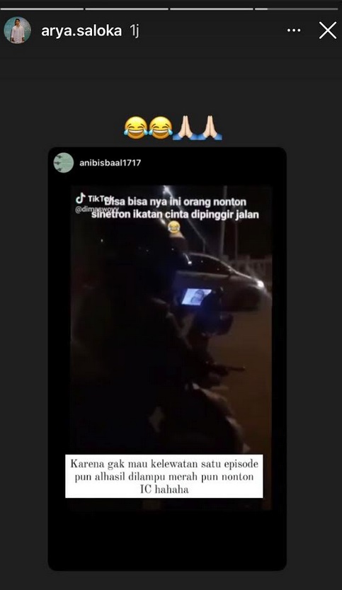 Demam Sinetron Ikatan Cinta, Arya Saloka Unggah Penggemar Nonton di Pinggir Jalan