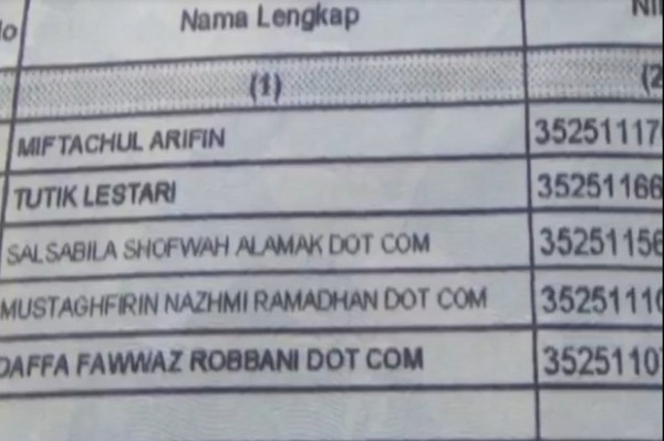 Viral Nama Keluarga Unik, 3 Bersaudara di Gresik Memiliki Nama Dotcom