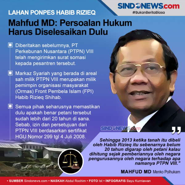 Soal Lahan PTPN, Pakar Pertanahan: FPI Tak Berhak Dapat Ganti Rugi