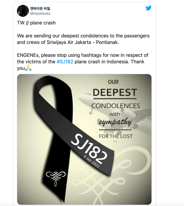 Tagar #SJ182 Trending di Twitter, Berisi Doa dan Ucapan Belasungkawa