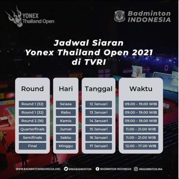 Skuad Bulu Tangkis Indonesia Siap Panaskan Thailand Open, Berikut Jadwalnya