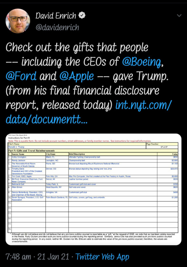 CEO Apple Diketahui Pernah Beri Hadiah Mac Pro Kepada Donald Trump