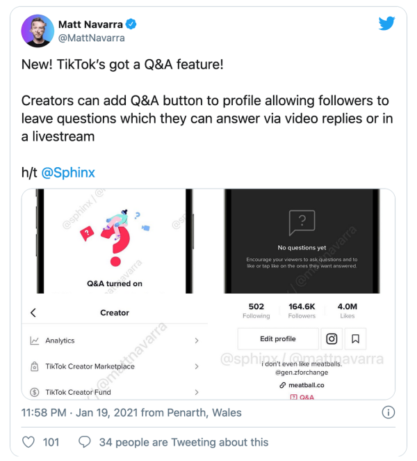 TikTok Uji Coba Fitur Q&A Bikin Kreator Bisa Interaksi dengan Pengikut