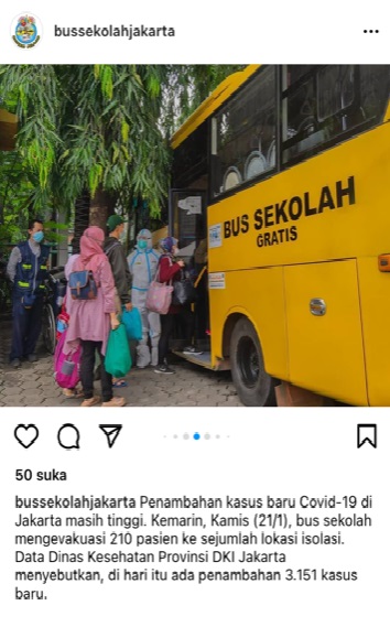 Covid-19 Menggila, Begini Sibuknya Bus Sekolah di Jakarta Evakuasi Pasien