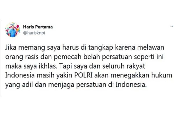 Bakal Dilaporkan Abu Janda, Ketua KNPI: Saya Ikhlas Ditangkap karena Melawan Pemecah Belah Bangsa