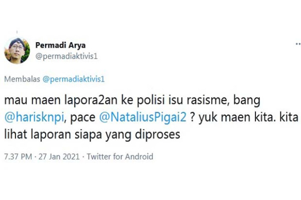 Bakal Dilaporkan Abu Janda, Ketua KNPI: Saya Ikhlas Ditangkap karena Melawan Pemecah Belah Bangsa