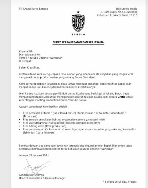 Dikritik Eiger, YouTuber Duniadian Ditawari Fasilitas Studio Mewah