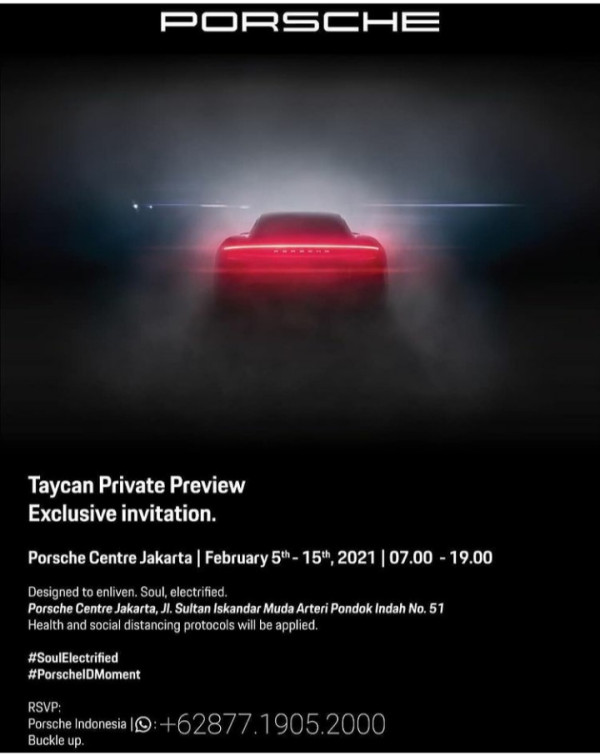 Porsche Adakan Private Preview Porsche Taycan di Indonesia