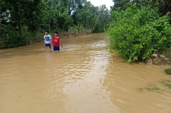 Sungai Mungkung dan Garuda Meluap, Pemukiman dan Sawah di Sragen Terendam Banjir