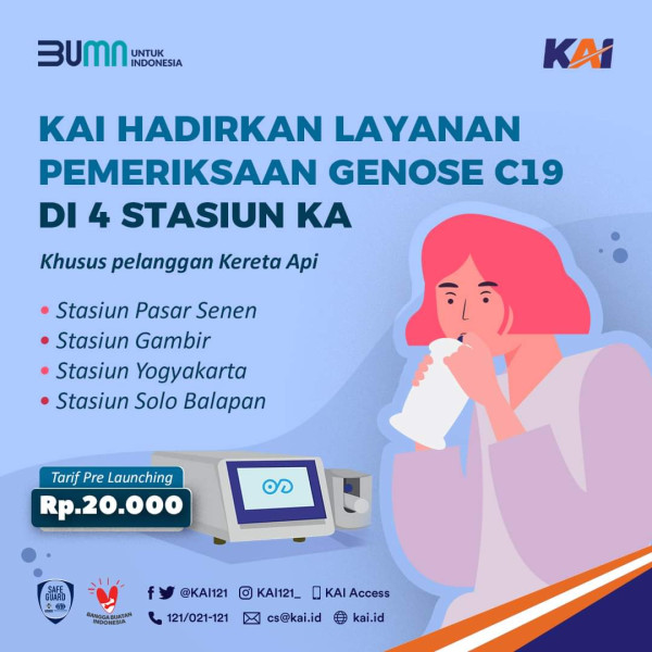 4 Stasiun Ini Sudah Sediakan Layanan GeNose C19