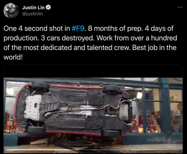 Fast & Furious 9: Ada Adegan Cuma 4 Detik, Persiapan 8 Bulan, Hancurkan 3 Mobil