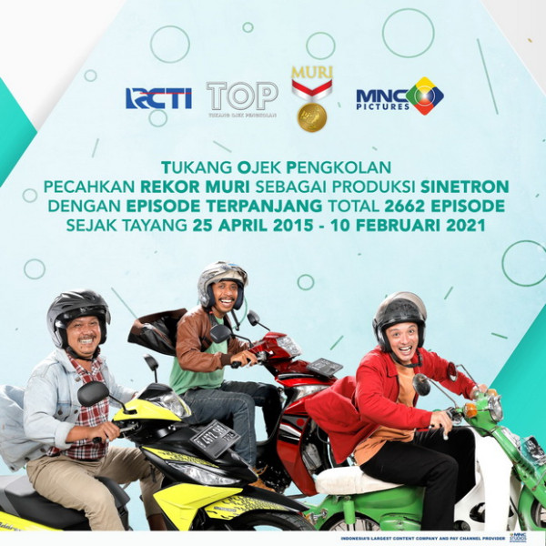 Tayang 2.662 Episode, Tukang Ojek Pengkolan Pecahkan Rekor MURI
