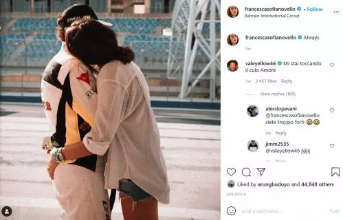 Valentino Rossi Makin Lengket dengan Francesca Sofia