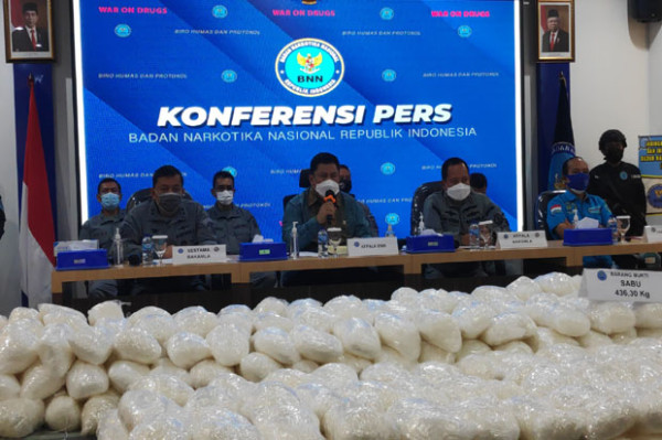 BNN Bongkar Penyelundupan 436 Kg Sabu-Sabu Jaringan Internasional yang Dikendalikan Napi