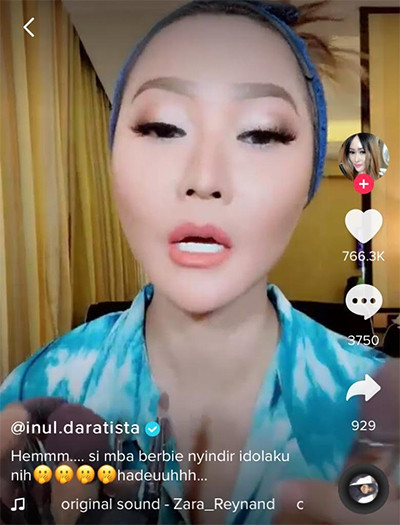 Bela Amanda Manopo, Inul Daratista Sindir Barbie Kumalasari di TikTok
