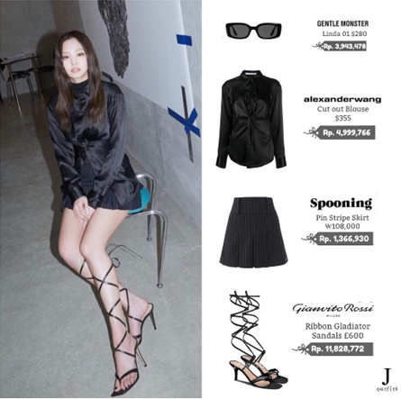 5 Outfit Trendi Serbahitam Jennie BLACKPINK, Harganya Puluhan hingga Ratusan Juta