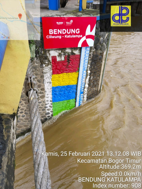 Puncak Bogor Hujan Deras, Air di Bendung Katulampa Jadi Siaga 4