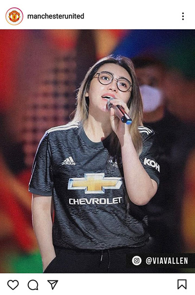 Netizen Indonesia Bergejolak Lihat Foto Via Vallen Ini Mejeng di Akun Instagram Manchester United