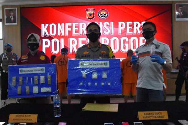2 Pekan, Polres Bogor Ringkus 10 Pengedar dan Pemakai Narkoba