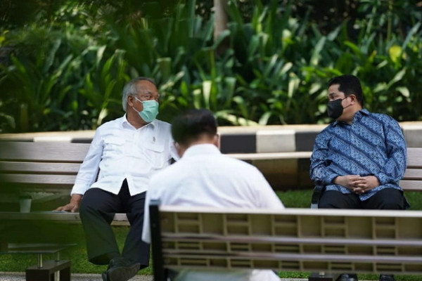 Potret Rapat Rasa Tamasya Ala Erick Thohir dan Menteri Basuki