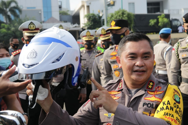 Mengulik Kamera Spesial yang ada di Helm Polisi Polda Metro Jaya