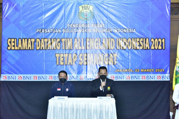 Sekjen PBSI dan Menpora Beri Tambahan Semangat Tim All England 2021