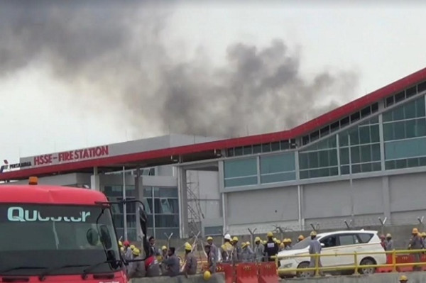 Kebakaran dan Kepulan Asap dan di Kilang Pertamina Balikpapan Berlangsung 25 Menit