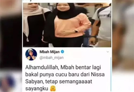 Video Nissa Sabyan Elus Perut Viral, Komentar Mbah Mijan soal Mau Punya Cucu Bikin Warganet Bereaksi