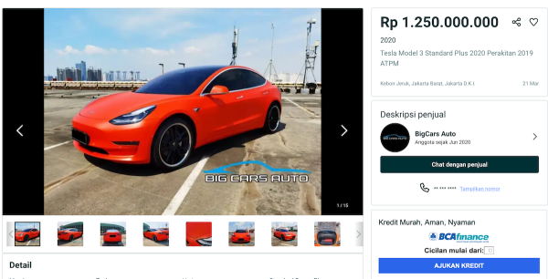 Barunya Rp1,5 Miliar, Harga Tesla Model 3 Lansiran 2019 Turun Rp250 Juta