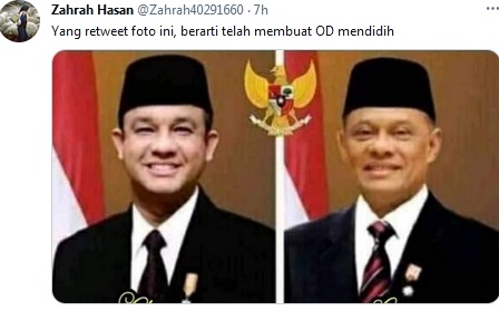 Foto Anies-Gatot Beredar di Twitter, Netizen: Bagus Cuma Enggak Punya Partai