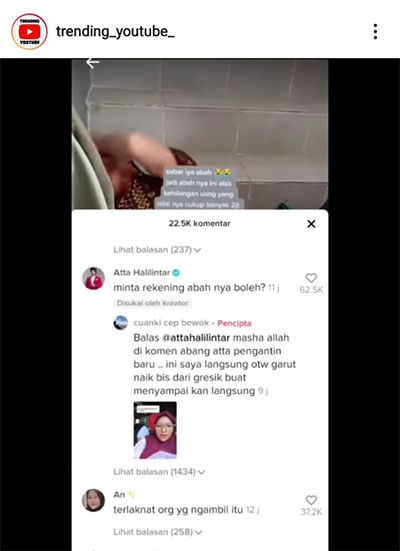Atta Halilintar Spontan Ganti Uang Jutaan Tukang Becak yang Hilang, Netizen: 'Ini Real Sultan'